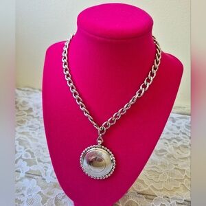 Vintage Unisex Marino Silver Pendant Chain Necklace